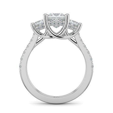 Dalia 3 Stones with Diamonds on Band