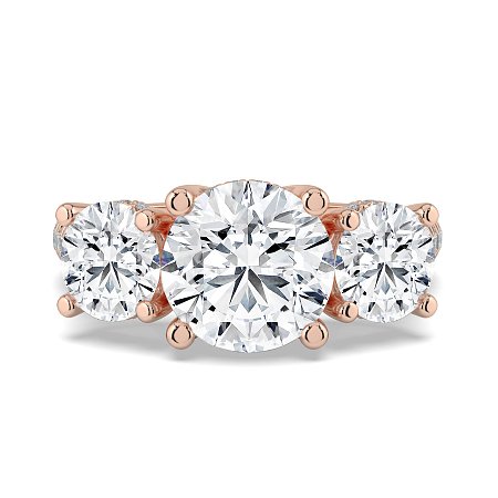 Dalia 3 Stones with Diamonds on Band