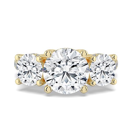 Dalia 3 Stones with Diamonds on Band