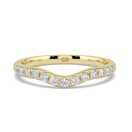 Pure Fancy Wedding Ring with Natural Diamonds 0.2ct Total Weight