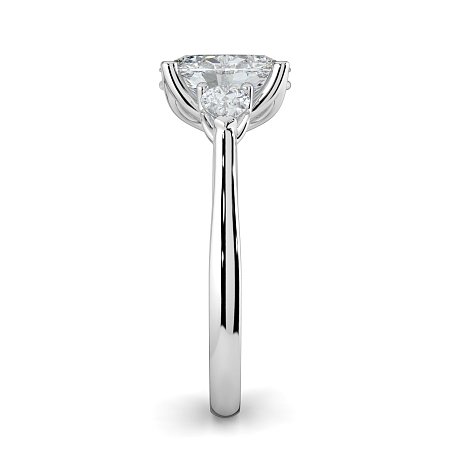 Tulip 3 Stones with Cathedral Band