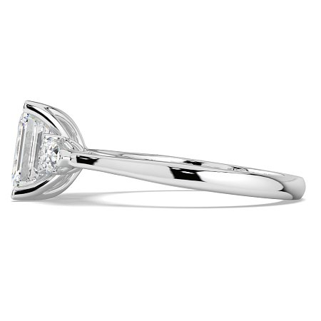 Tulip 3 Stones with Cathedral Band