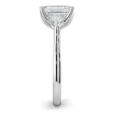 Tulip 3 Stones with Cathedral Band