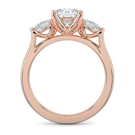Tulip 3 Stones with Cathedral Band