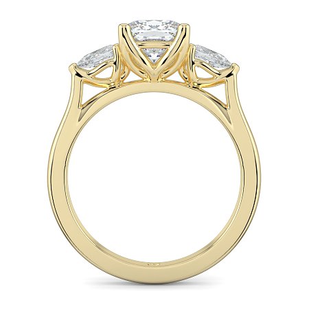 Tulip 3 Stones with Cathedral Band