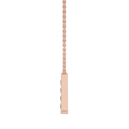 A Bound Initial Pendant with Lab-Grown Diamonds and Attached Chain 0.2cts