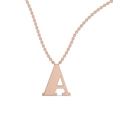 A Bound Initial Pendant with Lab-Grown Diamonds and Attached Chain 0.2cts