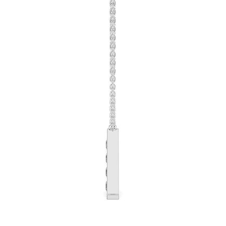A Bound Initial Pendant with Lab-Grown Diamonds and Attached Chain 0.2cts