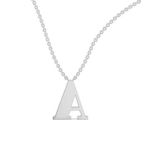 A Bound Initial Pendant with Lab-Grown Diamonds and Attached Chain 0.2cts