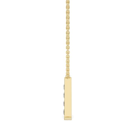 A Bound Initial Pendant with Lab-Grown Diamonds and Attached Chain 0.2cts