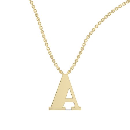A Bound Initial Pendant with Lab-Grown Diamonds and Attached Chain 0.2cts