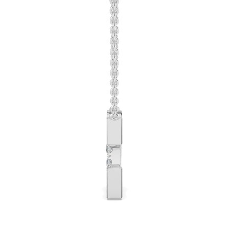C Bound Initial Pendant with Lab-Grown Diamonds and Attached Chain 0.12cts