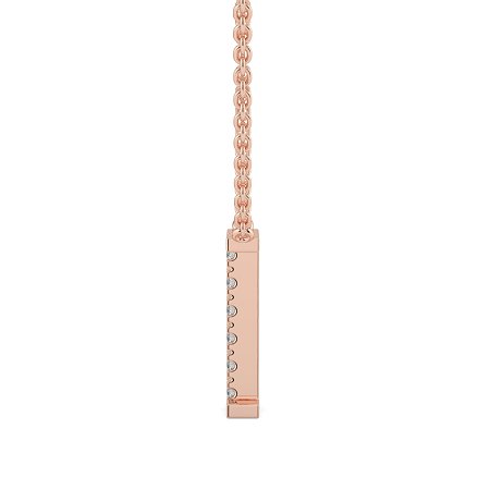 I Bound Initial Pendant with Lab-Grown Diamonds and Attached Chain 0.09cts