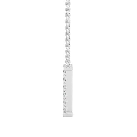 I Bound Initial Pendant with Lab-Grown Diamonds and Attached Chain 0.09cts