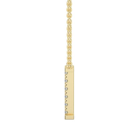 I Bound Initial Pendant with Lab-Grown Diamonds and Attached Chain 0.09cts