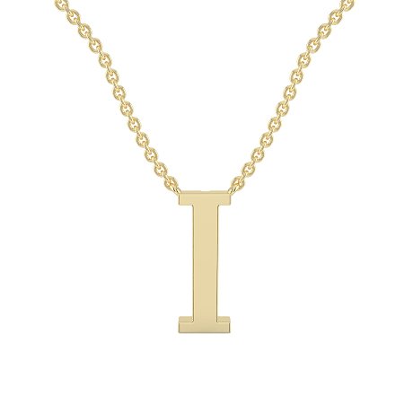 I Bound Initial Pendant with Lab-Grown Diamonds and Attached Chain 0.09cts