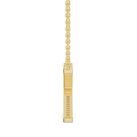 K Bound Initial Pendant with Lab-Grown Diamonds and Attached Chain 0.09cts