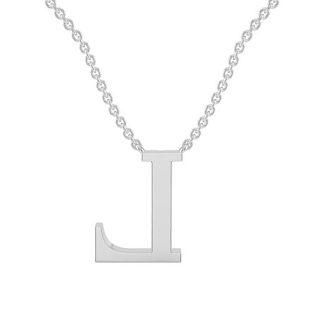 L Bound Initial Pendant with Lab-Grown Diamonds and Attached Chain 0.09cts