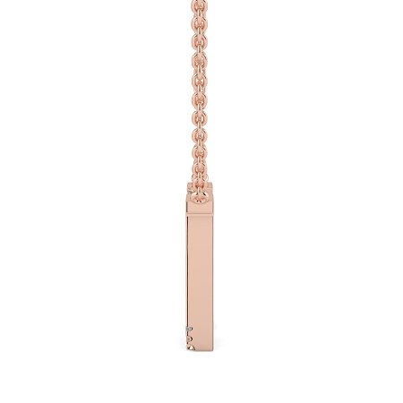 N Bound Initial Pendant with Lab-Grown Diamonds and Attached Chain 0.11cts