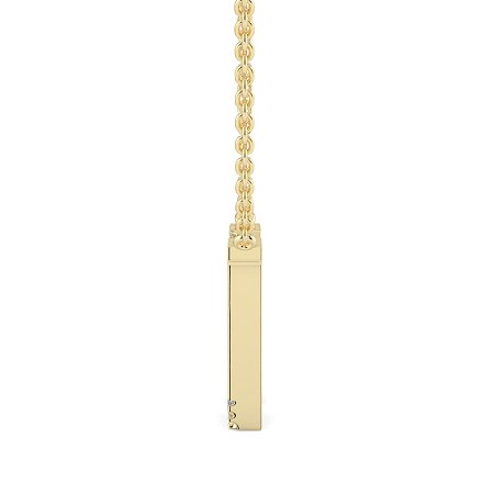 N Bound Initial Pendant with Lab-Grown Diamonds and Attached Chain 0.11cts