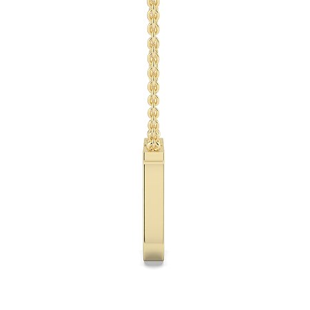 U Bound Initial Pendant with Lab-Grown Diamonds and Attached Chain 0.08cts