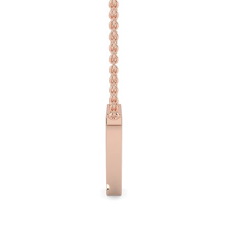 W Bound Initial Pendant with Lab-Grown Diamonds and Attached Chain 0.15cts