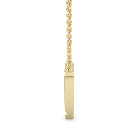 W Bound Initial Pendant with Lab-Grown Diamonds and Attached Chain 0.15cts