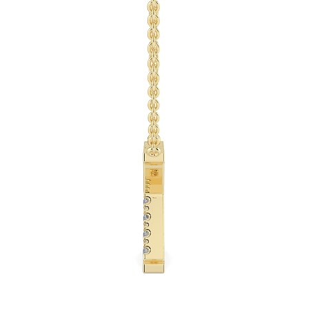 X Bound Initial Pendant with Lab-Grown Diamonds and Attached Chain 0.11cts