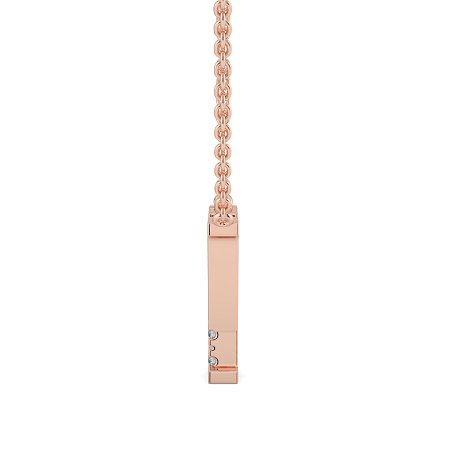 Y Bound Initial Pendant with Lab-Grown Diamonds and Attached Chain 0.09cts