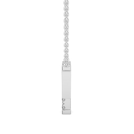 Y Bound Initial Pendant with Lab-Grown Diamonds and Attached Chain 0.09cts