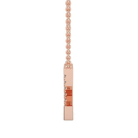 Z Bound Initial Pendant with Lab-Grown Diamonds and Attached Chain 0.11cts