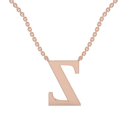 Z Bound Initial Pendant with Lab-Grown Diamonds and Attached Chain 0.11cts