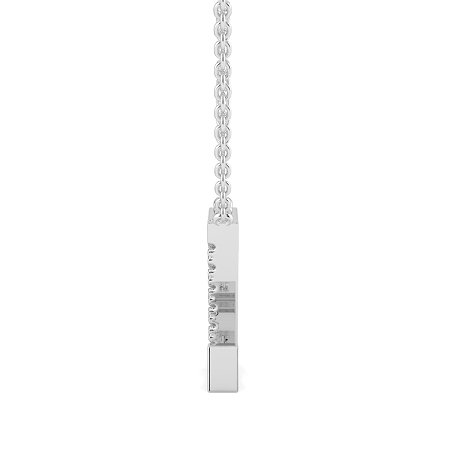 Z Bound Initial Pendant with Lab-Grown Diamonds and Attached Chain 0.11cts