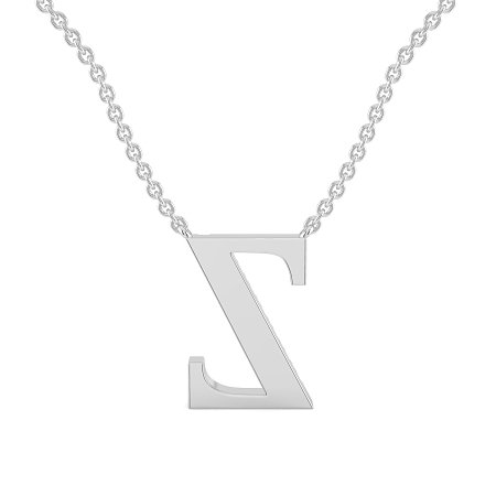 Z Bound Initial Pendant with Lab-Grown Diamonds and Attached Chain 0.11cts