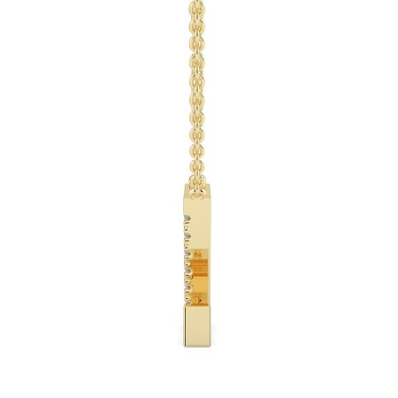 Z Bound Initial Pendant with Lab-Grown Diamonds and Attached Chain 0.11cts