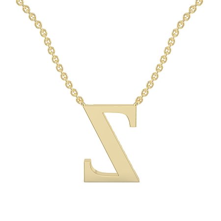 Z Bound Initial Pendant with Lab-Grown Diamonds and Attached Chain 0.11cts