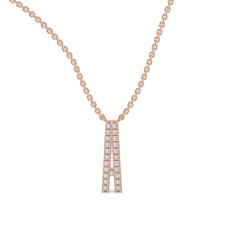 A Eternal Initial Pendant with Lab-Grown Diamonds and Attached Chain 0.09cts
