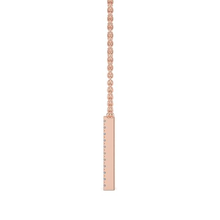 A Eternal Initial Pendant with Lab-Grown Diamonds and Attached Chain 0.09cts