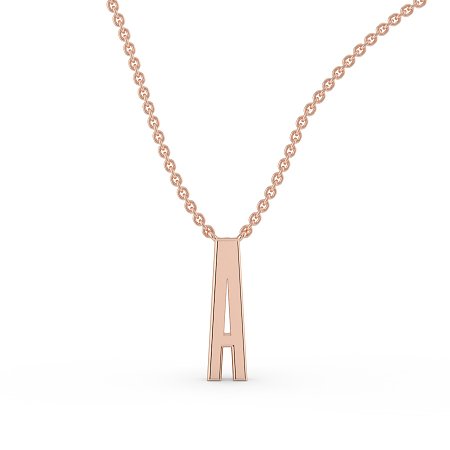 A Eternal Initial Pendant with Lab-Grown Diamonds and Attached Chain 0.09cts