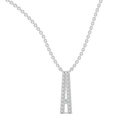 A Eternal Initial Pendant with Lab-Grown Diamonds and Attached Chain 0.09cts