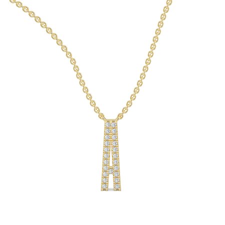 A Eternal Initial Pendant with Lab-Grown Diamonds and Attached Chain 0.09cts