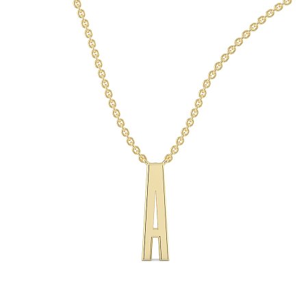 A Eternal Initial Pendant with Lab-Grown Diamonds and Attached Chain 0.09cts