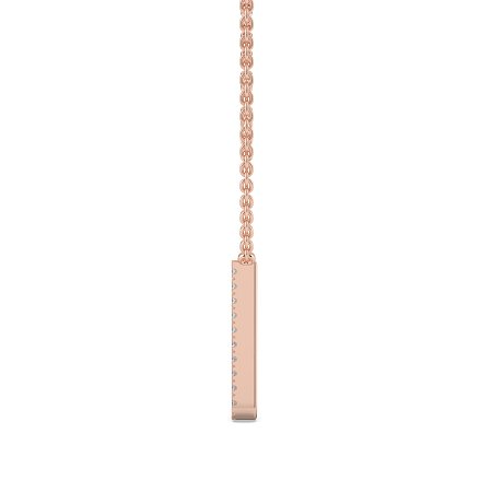 J Eternal Initial Pendant with Lab-Grown Diamonds and Attached Chain 0.07cts