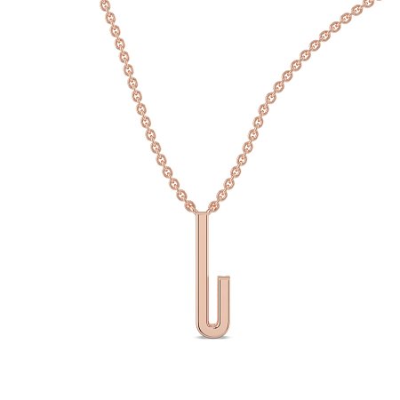 J Eternal Initial Pendant with Lab-Grown Diamonds and Attached Chain 0.07cts