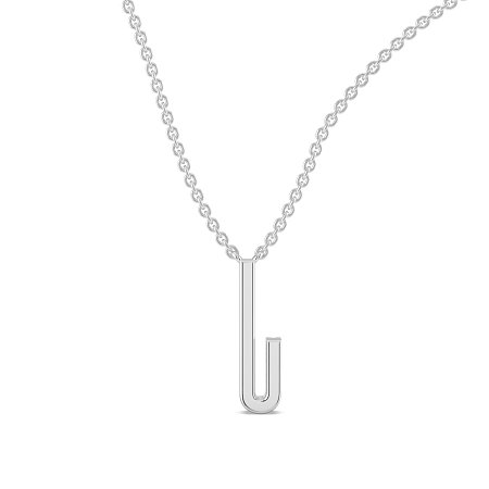 J Eternal Initial Pendant with Lab-Grown Diamonds and Attached Chain 0.07cts
