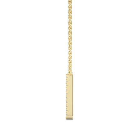 J Eternal Initial Pendant with Lab-Grown Diamonds and Attached Chain 0.07cts
