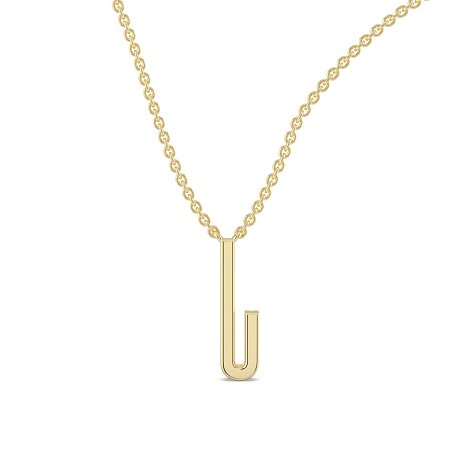 J Eternal Initial Pendant with Lab-Grown Diamonds and Attached Chain 0.07cts