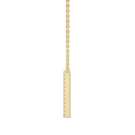 M Eternal Initial Pendant with Lab-Grown Diamonds and Attached Chain 0.16cts