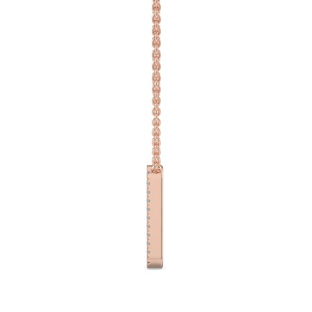 O Eternal Initial Pendant with Lab-Grown Diamonds and Attached Chain 0.10cts