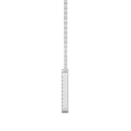 O Eternal Initial Pendant with Lab-Grown Diamonds and Attached Chain 0.10cts